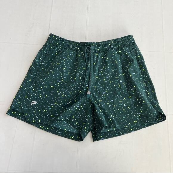 New FABLETICS The One Short 3" Athletic Shorts Women's Deep Sea Green Confetti - Picture 2 of 8